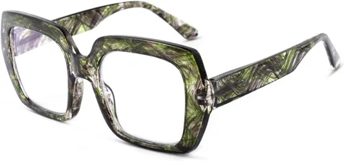 Vista 17 de Paquete de 3 lentes de lectura con bloqueo de luz azul para mujeres y hombres, anteojos de lectura de gran tamaño con bisagra de resorte, lectores
