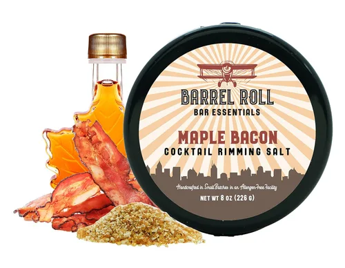 Vista 15 de Barrel Roll Bar Essentials Rimmers para Cócteles - Sal de Acabado para Adornar Bebidas, Sales para Bordear Vidrio - Totalmente Natural - Obsidiana