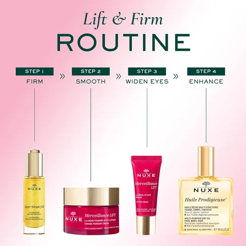 Vista 6 de Nuxe Merveillance Lift - Crema de ojos reafirmante y levantante, tratamiento antienvejecimiento para arrugas, hinchazón y bolsas, 0.51 onzas líquidas