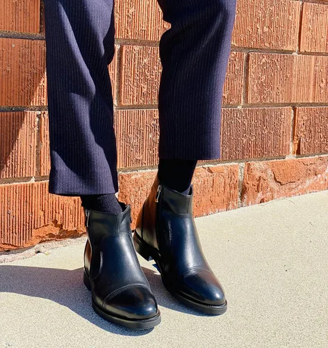 Vista 8 de CALTO Zapatos de elevación invisibles para hombre con aumento de altura Botas ligeras de cuero de primera calidad con cremallera 3.2 pulgadas más