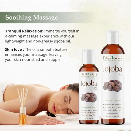 Vista 7 de Plant Guru Aceite de jojoba de 4 onzas líquidas prensado en frío sin refinar – 100% puro hidratante natural para el crecimiento de la piel