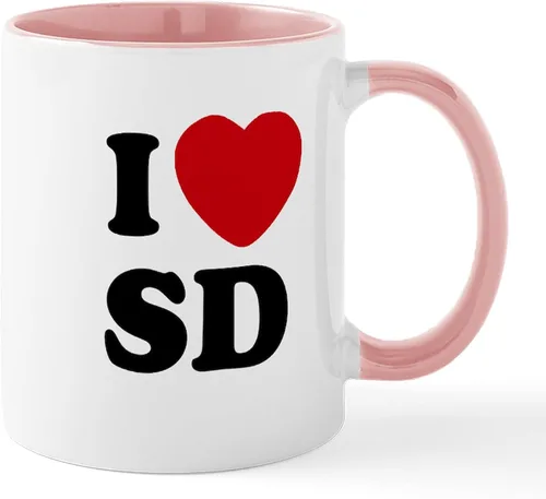 Vista 14 de CafePress I Love San Diego - Taza de café de cerámica (11.0 fl oz)