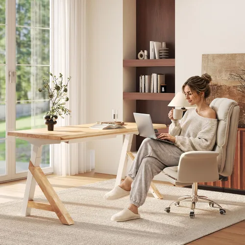 Vista 3 de FLEXISPOT WoodiX - Escritorio ejecutivo de pie de madera maciza