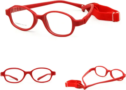 Vista 7 de Beonsale Marco de gafas para niños sin tornillo con correa cordón marco de gafas tamaño 1614in