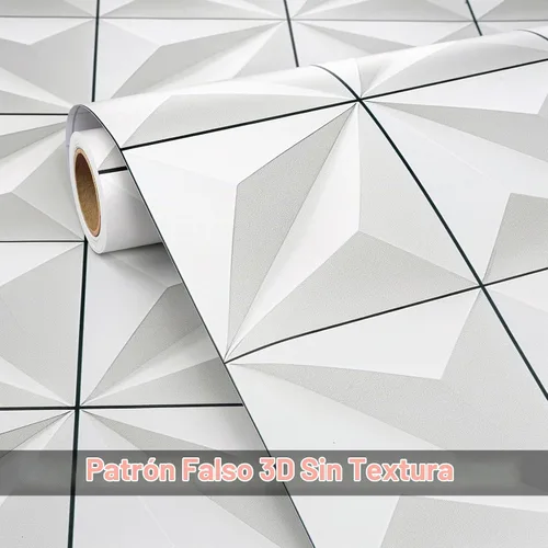 Vista 6 de FunStick Papel tapiz 3D de azulejos blancos modernos para despegar y pegar para dormitorio, cocina, sala de estar, pared de acento autoadhesivo