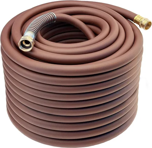 Vista 52 de Wiseflow Leader Hose Manguera de agua resistente de 3 x 5/8 pulgadas con accesorios de latón macho a hembra, extensor de manguera corta para carrete