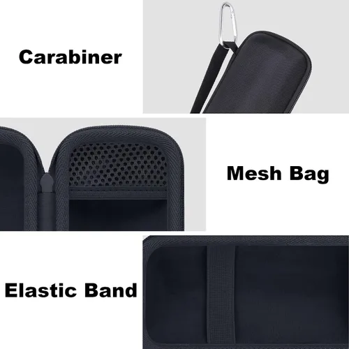 Vista 4 de Estuche rígido para altavoz Bluetooth portátil impermeable JBL Grip Estuche negro