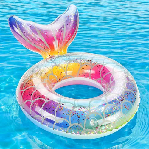 Vista 13 de MoKo Anillo de natación inflable, lindo flotador de piscina, decoración de tubo, tubos de natación, piscina al aire libre, playa, flotadores