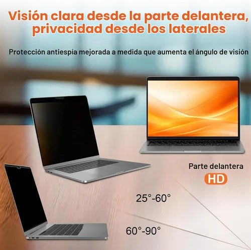 Vista 2 de Pantalla de privacidad para MacBook Pro de 13 pulgadas (2016, 2017, 2018, 2019, 2020, 2021, 2022, M1, M2)), reduce la fatiga ocular antirreflejos