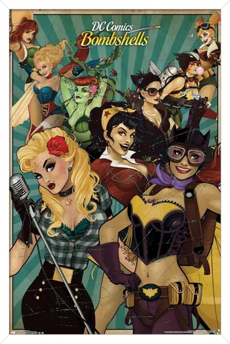 Vista 12 de Trends International DC Comics - Bombshells Wall Poster, 14.725" x 22.375", Barnwood Framed Version Versión enmarcada Barnwood