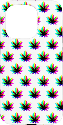 Vista 14 de Funda para iPhone 13 Pro Max Weed Pattern Colorido Psicodélico Marihuana Cannabis Stoner Case