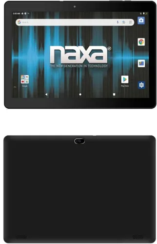 Vista 4 de Naxa NID-1021 Core Android 11 Tablet con pantalla HD IPS de 10.1 pulgadas y funda de teclado USB, procesador Quad Core de 1.6 GHz, RAM de 2 GB