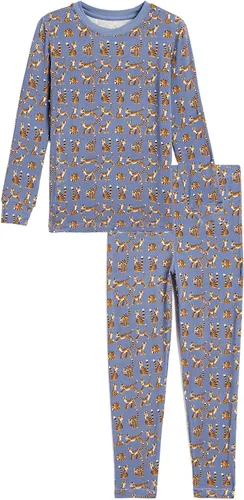 Vista 85 de KicKee Pants Conjunto de pijama de manga larga con estampado de piezas 90's Plaid