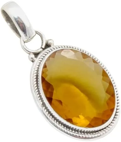 Vista 16 de Colgante de plata de ley 925 Joyería de plata hecha a mano para mujer, colgante de piedras preciosas naturales, regalo perfecto para ella