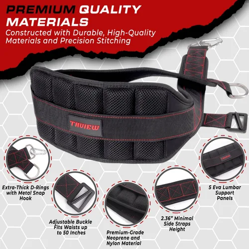 Vista 10 de Cinturón para sentadillas con barra, accesorio para rack y máquina de sentadillas, para levantamiento de pesas y powerlifting – Soporte