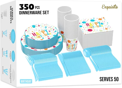 Vista 13 de Juego de 390 platos y servilletas del 4 de julio, platos de papel del 4 de 4 de julio 2