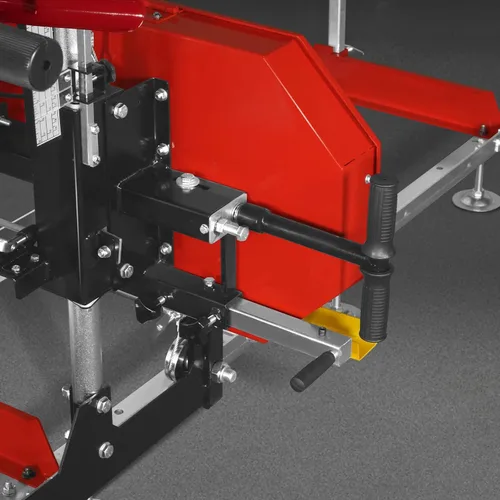 Vista 21 de MechMaxx Aserradero portátil de 18'', motor de gasolina DUCAR 212cc 7HP, ancho de tablero de 15'' y grosor de tablero de 7'', longitud de pista