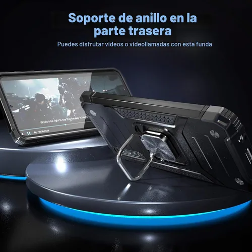 Vista 4 de Funda con soporte para Galaxy A50/A30S/A50S, protector de Negro