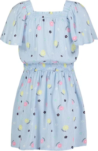 Vista 2 de Tommy Hilfiger Girls Flutter Sleeve Dress, Smocked Style with Cinched Waist & Lightweight Fabric