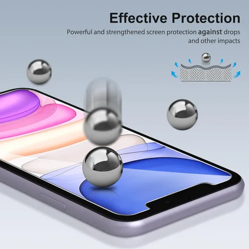 Vista 7 de Protector de pantalla para iPhone XC, cristal templado resistente a los arañazos, 4