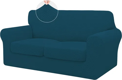 Vista 14 de ISSUNTEX 2 Piezas Fundas para Silla y Sofá de Alta Elasticidad Gruesas, Funda Suave para Sofá de 1 Cojín Separado, Tela Jacquard Funda Elástica