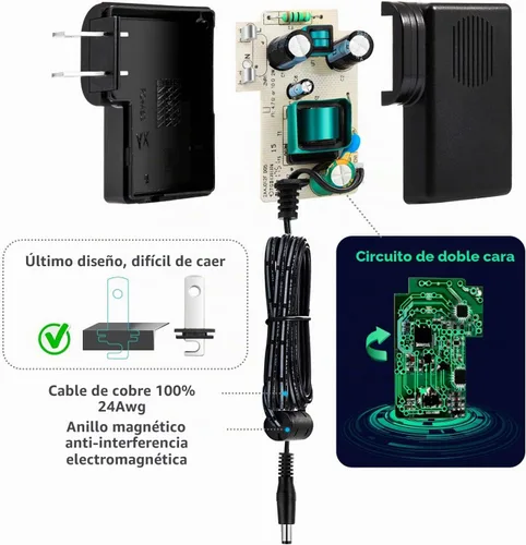 Vista 6 de [Listado UL] CHANZON 12V 1A 12W Fuente de alimentación AC DC Adaptador