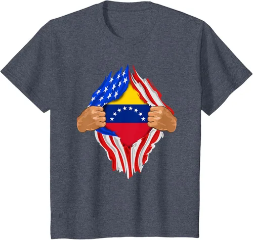 Vista 23 de Camiseta Venezuelan Blood Inside Me Regalo de la bandera de Venezuela, Blanco