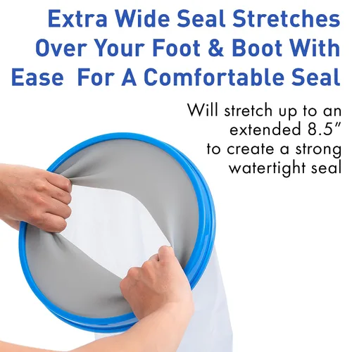 Vista 4 de TKWC INC Funda impermeable para piernas para ducha - Protector de pies hermético (Extra Ancho XL)