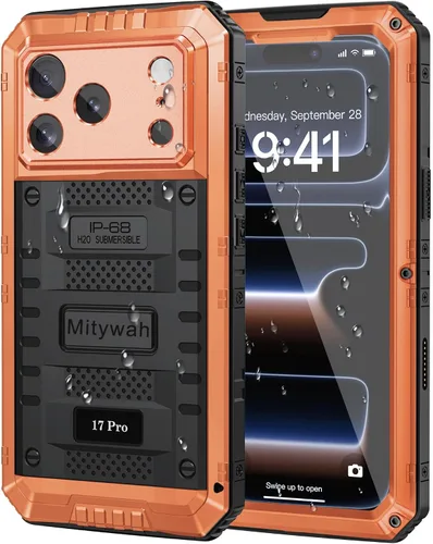 Vista 129 de Mitywah Funda impermeable para iPhone 7/iPhone 8 / iPhone SE 2020, funda de metal resistente de grado militar, protección de cuerpo completo