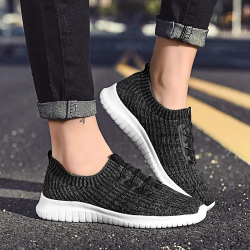 Vista 7 de konhill Zapatos cómodos para caminar para mujer tenis atléticos casuales sin cordones