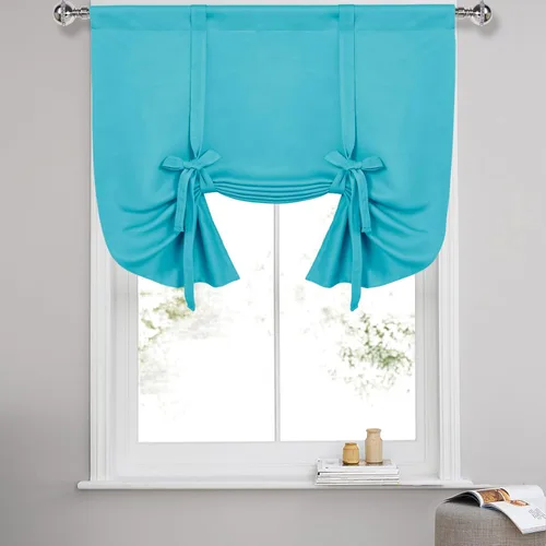 Vista 67 de DWCN Cortinas Opacas - Persiana Enrollable con Lazos para Ventana, Aislamiento Térmico, Oscurecimiento de Habitación, Cortinas con Bolsillo