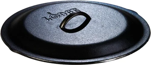 Vista 3 de Lodge Sartén de hierro fundido sazonado con tapa (12 pulgadas) - Juego de sartenes