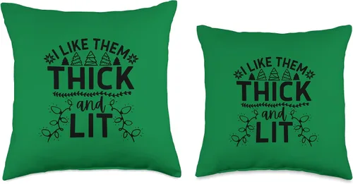 Vista 3 de jovy fits I Like Them - Almohada gruesa y iluminada con luces para árbol de Navidad, 16 x 16 pulgadas, multicolor