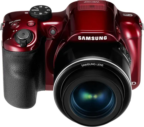 Vista 6 de Samsung WB1100F Cámara digital Smart WiFi & NFC de 16.2MP CCD con zoom óptico de 35x, pantalla LCD de 3.0" y video HD de 720p (Rojo)