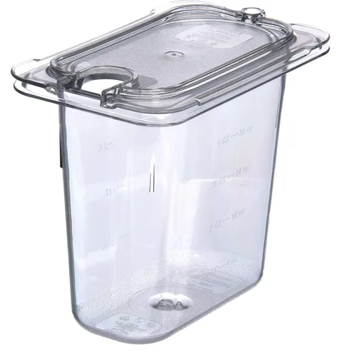Vista 9 de Carlisle FoodService Products StorPlus StorPlus - Tapa universal de policarbonato con muescas, superficie plana con muescas, transparente