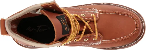 Vista 5 de Ad Tec Botas de trabajo para granjeros ligeras sin barro de 6 pulgadas para hombre, resistentes con puntera tipo mocasín, transpirables, con forro