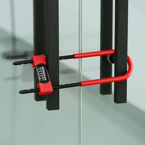 Vista 2 de U-Lock - Bloqueo en U extra largo de código de cinco dígitos - Cerradura de combinación de grillete largo - Cerradura de bicicleta con grillete
