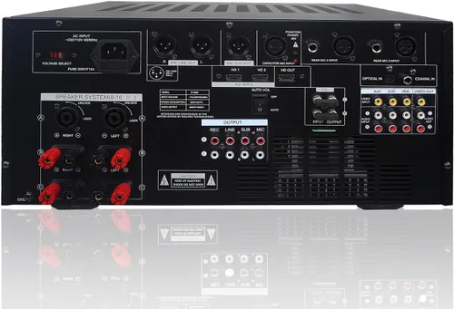 Vista 4 de IP-5900 Profesional 6000W Amplificador de mezcla de karaoke/w Echo & Control de Retraso, Entradas Ópticas/HDMI NUEVO