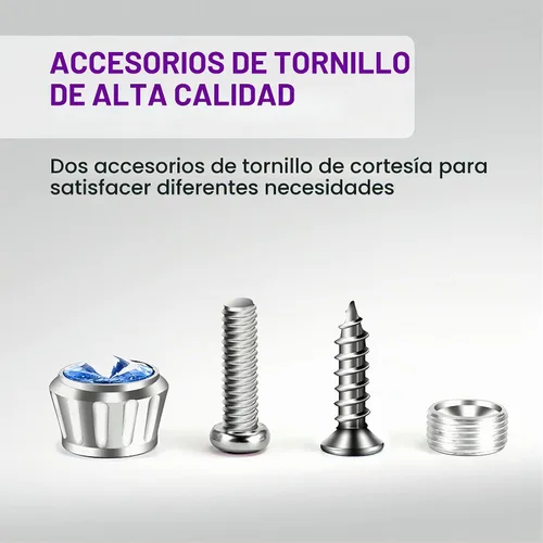 Vista 3 de Pack-4 Kit de Sujetadores de Tornillos Brillantes para Placa de Matrícula, Tapas de Tornillos Antirrobo con Cristales de Imitación para Automóvil