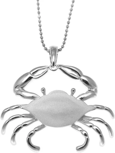Vista 3 de Arthur's Jewelry Plata de ley 925 rodiada colgante de cangrejo pincher azul hawaiano 1.331 in, Plata esterlina, Circonita Cúbica