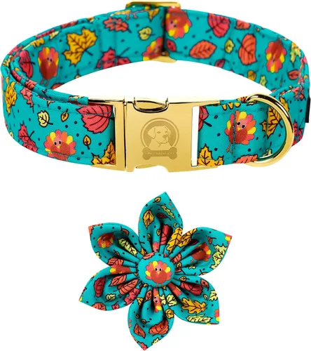 Vista 38 de MR. CHUBBYFACE - Collar de perro de San Valentín con corbatín, lindo collar de perro con corazón azul con hebilla de metal, collar de algodón