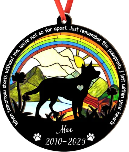 Vista 26 de Adorno personalizado para atrapasoles de sabueso afgano, adorno de Navidad de sabueso afgano, regalo para perro amante, sabueso afgano conmemorativo