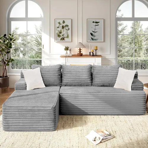 Vista 31 de Fond&Found - Sofá modular modular no requiere montaje, sofá modular de gran tamaño para sala de estar y oficina