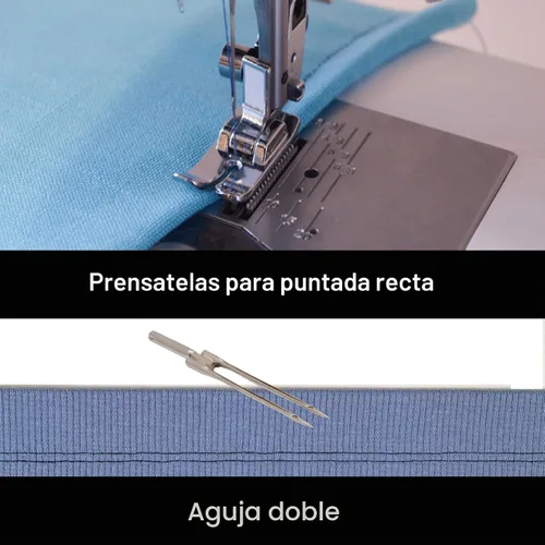 Vista 5 de SINGER - Kit de accesorios de máquina de coser, incluye 9 prensatelas, aguja doble y estuche. Nueve accesorios de costura, máquinas multifunción