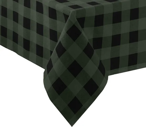 Vista 7 de Elrene Home Fashions Camino de mesa Farmhouse Living Holiday Buffalo-Check, 13 pulgadas de ancho x 70 pulgadas de largo, rojo/negro