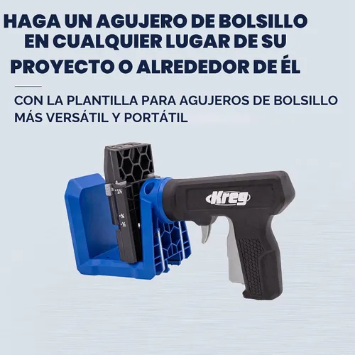 Vista 3 de Kreg Plantilla para Huecos de Bolsillo - KPHJ520PRO2 - Nuevo Modelo - Herramienta Premium para Carpintería y Trabajos en Madera - Para