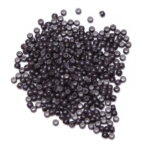 Vista 6 de Hairro Silicona Nano Anillo Perlas 200pcs 0.118 in Para Nano Link Cabello Kertain Cabello Humano Extensiones Beige