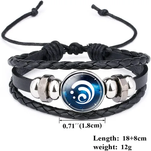 Vista 3 de Soyusunny Genshin - Pulsera de impacto con 7 pulseras luminosas de anime accesorios