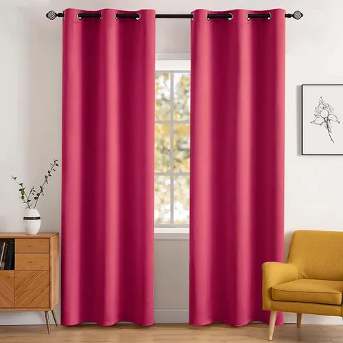 Vista 65 de MIULEE Cortinas opacas para dormitorio o sala de estar, juego de 2 paneles de cortina para ventana con aislamiento térmico y bloqueo de luz