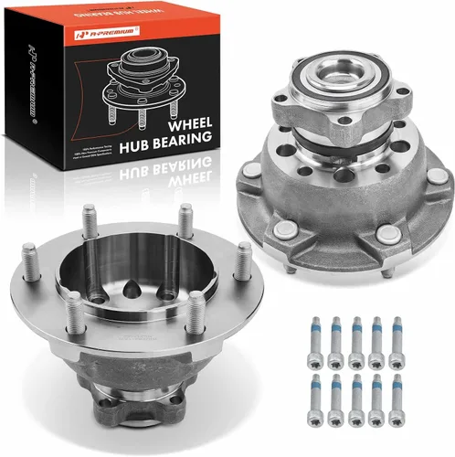 Vista 10 de A-Premium Cojinete de rueda delantera y conjunto de cubo con 6 lengüetas compatible con Ford Transit-250 2015, Transit-350 2015-2017, Transit-350 HD